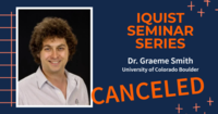IQUIST Seminar Graeme Smith, October 11 at 11am in 190 Engineering Sciences Building