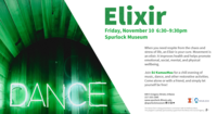 A graphic with the word "Elixir" on a green background.