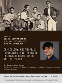 Flyer for CLACS Lecture Series: Sony Coráñez Bolton