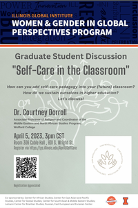 Graduate Student Discussion: "Self-Care in the Classroom" led by Dr. Courtney Dorroll