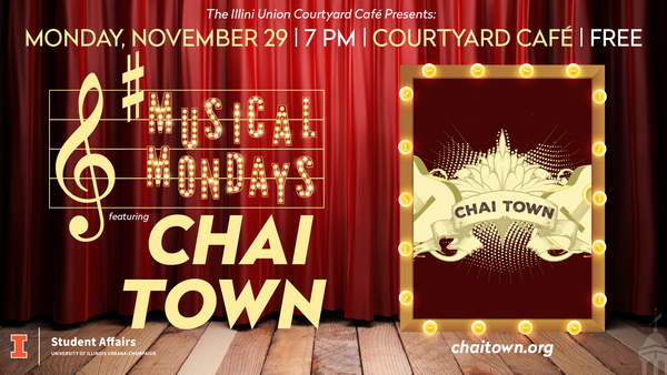 Chai Town performing live at 7pm in the Courtyard Cafe