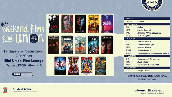 Weekend movies at the Illini Union