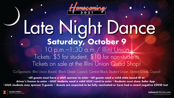 Illini Union Events Calendar: Homecoming 2021 Late Night Dance