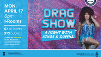 drag show 2023 graphic featuring event details