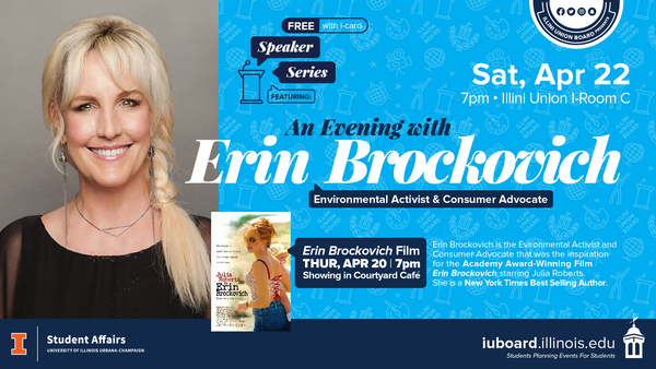digital graphics for Erin Brokovich event with details