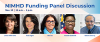 NIMHD Funding Panel Discussion. Nov. 10, 11 a.m. to 1 p.m.