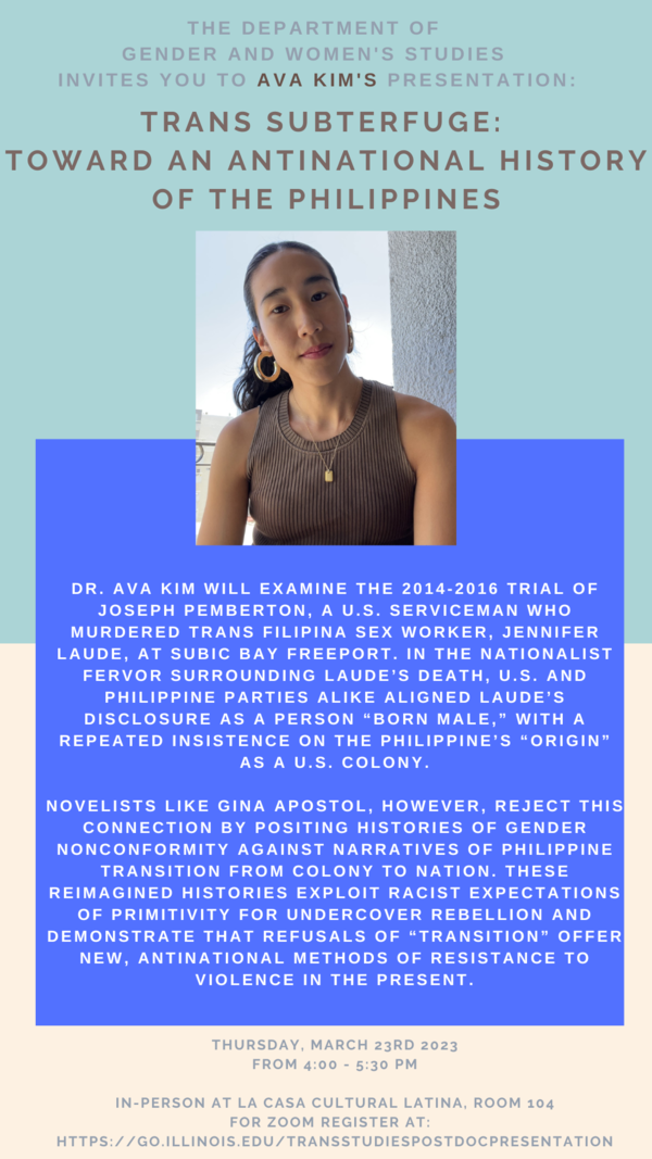 Full description of Dr. Ava Kim's talk.