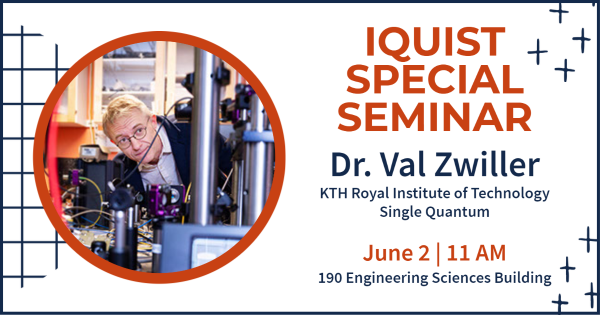 IQUIST Special Seminar: Generation, manipulation and detection of single photons, Val Zwiller, KTH & Single Quantum