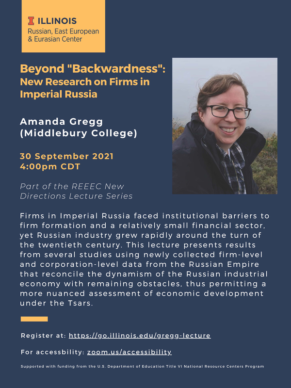 REEE New Directions Lecture: Amanda Gregg