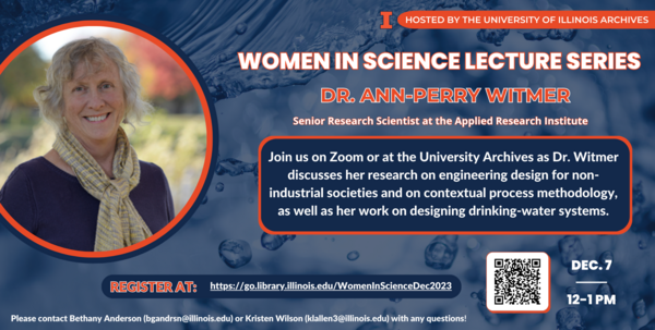 Flyer for Lecture, photo of Dr. Witmer, all other info in text below