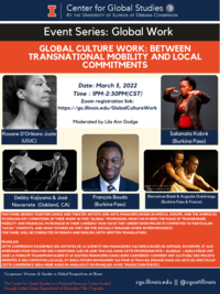 Flyer for the Global Culture Work Event
