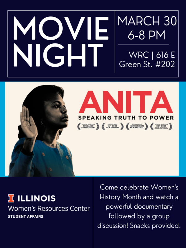 Come celebrate Women's History Month and watch a powerful documentary followed by a group discussion! Snacks provided.