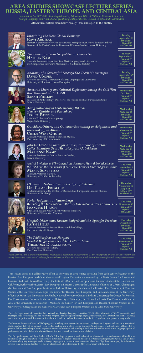 Reeec Master Calendar Area Studies Showcase Lecture Series Maria Sonevytsky Uc Berkeley Musical Evolution And The Other State Sponsored Musical Evolutionism In The Ussr And The Conundrum Of Post Soviet Crimean Tatar Indigenous Music fall 2021 calendar ucb